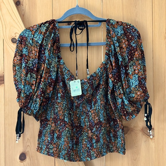 NWT Free people floral top. Size S - Picture 3 of 12